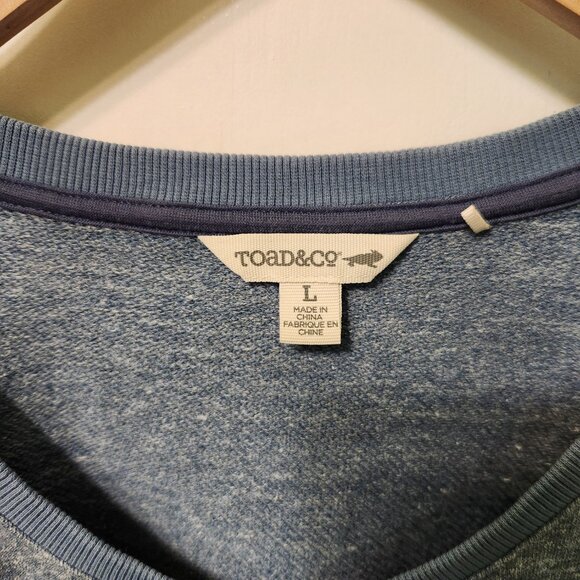 Toad & Co Women's L blue knit top - Picture 3 of 7